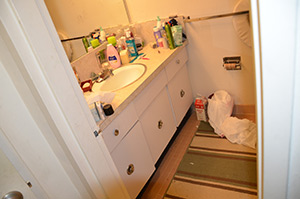 Renter Move Cleaning Bathroom Before