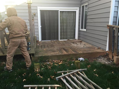 Rotting Deck removal Springfield